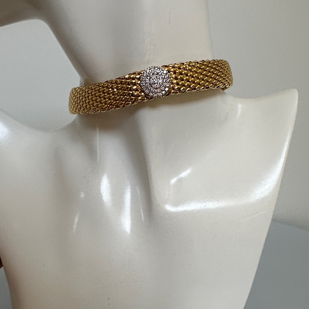 MILOR Dyadema Pave Circle  Choker Necklace made in Italy